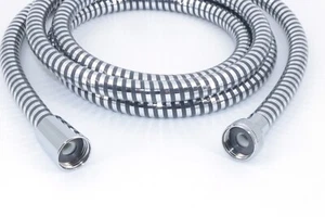 DIANA O100 Brauseschlauch 200 cm verchromt / schwarz für Dusche & Badewanne - Afbeelding 1 van 3