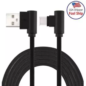 1M Nylon Weave Braid Double Elbow High Speed charging Data Sync Cable Line - Picture 1 of 1