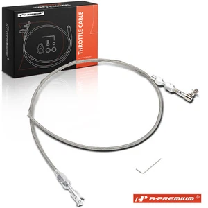 Conjunto de cable de acelerador de acero inoxidable trenzado A-Premium 35,43" para universal - Imagen 1 de 11
