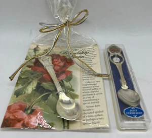Juego de 2 cucharas de colección cucharas de amistad Alda's Forever y auténtico plateado - Imagen 1 de 9