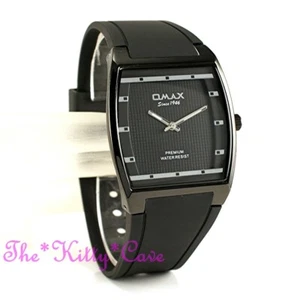 OMAX Delgado Negro, Seiko Y121 Movt, Deportivo Unisexo Clásico Vestir Reloj D006 - Imagen 1 de 12