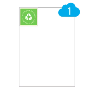 A4 Biodegradable Label - 1 Compostable Eco Vegan Sticker Per Sheet 210 x 297mm - Picture 1 of 1