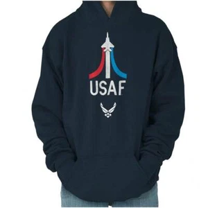 US Air Force Wings Logo USAF Fight Jet Pilot Youth Hooded Sweatshirt Boy or Girl - Picture 1 of 8