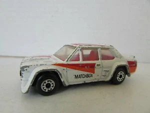 MATCHBOX DIECAST CAR FIAT ABARTH WHITE #45 LESNEY ENGLAND 1982 1/53 H2 - Picture 1 of 7