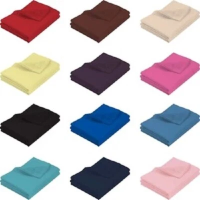 COMFYNIGHTS 100% Egyptian Cotton Flat Sheet 200 TC Bed Sheet Single Double King Super King