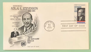Sc 1275 5c 1965 Adlai E Stevenson FDC Fleetwood Siegel - Bild 1 von 3