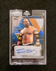 Bill Goldberg 2021 Topps WWE Fully Loaded Legends AUTO #L-G Blue Sapphire #13/25 - Picture 1 of 2