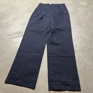 Perry Ellis Vintage 90s Pants Pleated Navy Chinos 29x35 Trousers Loose - Picture 1 of 12