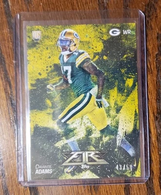 43/50 SSP ROOKIE 2014 TOPPS FIRE #145 DAVANTE ADAMS RC PACKERS RAMS - Image 1 of 2