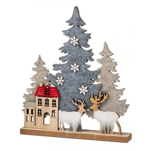 Formano - Winterlandschaft 29cm Holz mit Filz - Bild 1 von 4