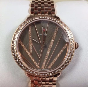 Michele Serein City Lights Rose Gold Diamond Bezel Watch - Picture 1 of 24