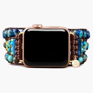 Cape Diablo Graceful Blue Jasper Apple Watch Strap - Picture 1 of 3