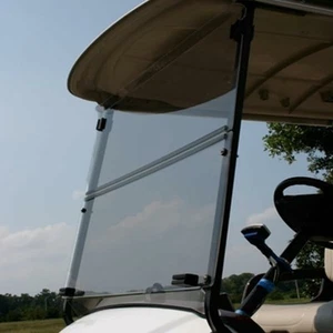 Tinted Impact Resistant Folding Golf Cart Windshield for Yamaha Drive2 (2017-Up) - Picture 1 of 6