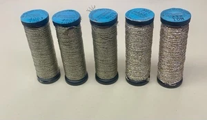 Lot of 5 Metallic Thread 10m Krenik Gold/silver (3) Of #4003 Ô & #102 In #12 - Picture 1 of 1