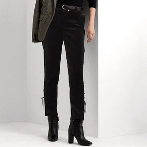 Lauren Ralph Lauren Stretch Velvet Jodhpur pants black NWT Retail $225 - 14 - Picture 1 of 14