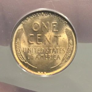 1909 VDB ANACS MS 65 RED Lincoln Wheat Penny Coin Semi Key Date - Picture 1 of 4