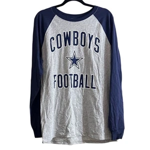 NFL Dallas Cowboys Women's Long Sleeve T-Shirt Blue Gray Size Large L New - Picture 1 of 5