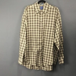 Faconnable Long Sleeved Shirt Men XL Plaid Multicolor Button Up Casual Classic - Picture 1 of 11