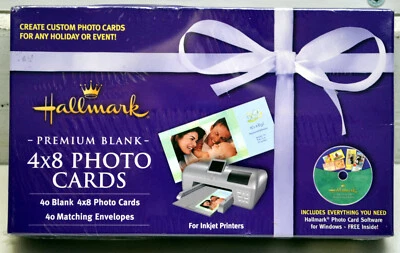 New Hallmark Premium Blank 4 X 8 Photo Cards -includes Software for Windows - Image 1 of 2