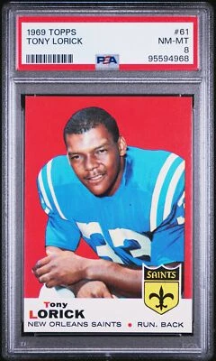 1969 TOPPS #61 TONY LORICK PSA 8 - Image 1 of 2