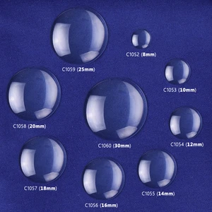 Klare Runde Glaskuppel Cabochon Glasfliese Flatback Kristall Kuppel Perlen - Bild 1 von 10