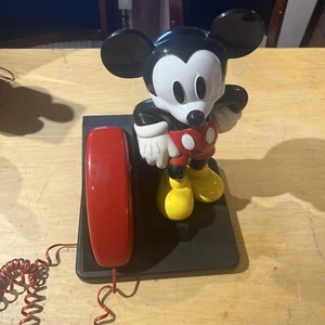 Vintage 90er Jahre Mickey Maus Kabel Analog Zifferblatt Walt Disney Telefon Zifferblatt 1 - Bild 1 von 7