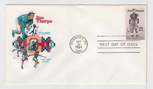 TurtlesTradingPost- Jim Thorpe 1984 #2089 FDC-  House of Farnum Cachet - Picture 1 of 1