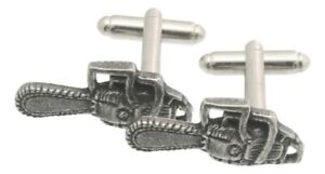 Chainsaw Pewter Cufflinks Gift Boxed Mens Wedding Jewellery Pouched CL 69