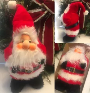 vtg Santakins RENNOC Santa Claus 1982 Plush chubby vinyl face Christmas Boxed - Picture 1 of 16
