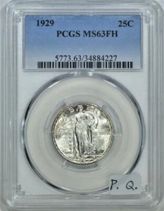1929 Standing Liberty Quarter PCGS MS-63 FH; Premium Quality - Picture 1 of 4