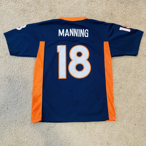 NFL Team Apparel Denver Broncos Peyton Manning #18 Home Jersey Youth Size Large Cover