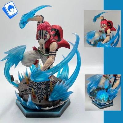 Action Figure Demon Slayer Akaza LED 26cm STATUA DA COLLEZIONE Anime - Immagine 1 di 4