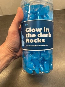 400Pcs Glow in The Dark Rocks Pebbles for Aquarium Fish Tank vase decorative - Picture 1 of 6
