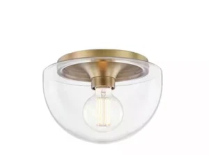 🔥Mitzi Grace 1 Light Small Flush Mount, Aged Brass - H284501S-AGB - Picture 1 of 4