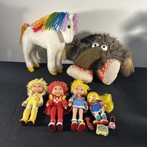 Lot of 6 1983 Mattel Rainbow Brite 8”Plush Dolls Red Yellow Rainbow W Plush - Picture 1 of 21