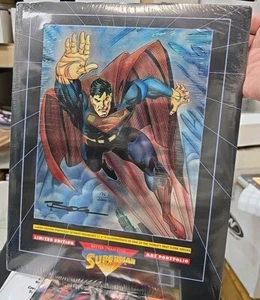 1993 Dynamic Forces Superman Art Portfolio signed by Jon Bogdanove 196/2000 COA - Picture 1 of 4