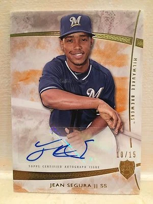 Jean Segura Milwaukee Brewers 2014 Topps Supreme naranja automático 10/15 Foto 1 de 2