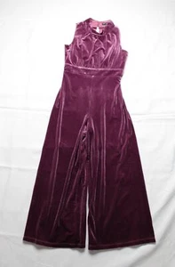 Ava & Yelly Girl's Mock Neck Velour Wide Leg Jumpsuit EJ3 Lavender Size 10 NWT - Picture 1 of 3