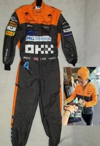 LANDO NORRIS  Hand Signed Full Size Race suit  + Exact Photo Proof - Picture 1 of 7