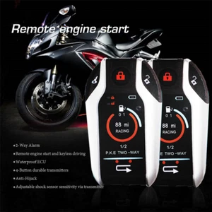 Motorcycle Two Way Anti-theft Alarm Real-time Alert Vibration Alarm Remote Start - Picture 1 of 12