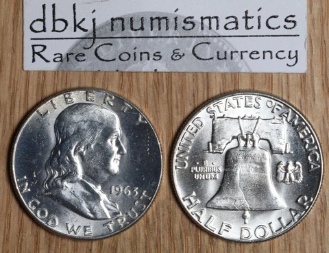 1963 P Franklin Half Dollar - 50¢ - BU - Brilliant Uncirculated Cover