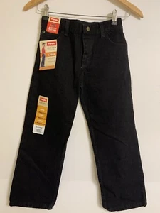 Wrangler Five Star Premium Boys Regular Fit Straight Leg Jean Size 7. Black - Picture 1 of 3