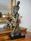 Bronze Statue Adonis Jüngling Marmor Skulptur Figur Athlet Herkules Apollon Edel