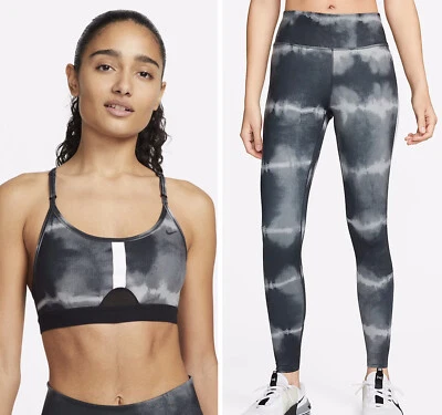 Nike Women's One Luxe Mid-Rise Printed Training Leggings & Bra - Small - New - Image 1 of 4