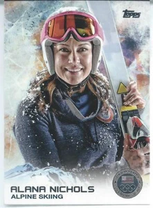 2014 Topps US Olympic SILVER MEDAL ALANA NICHOLS Alpine Snow Skiing Downhill - Picture 1 of 1