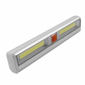 SILVER COB LIGHT ALUMINIUM MAGNETIC PUSH LIGHTS UNDER UNIT/CABINET/SHELF - RT203 - Picture 1 of 6