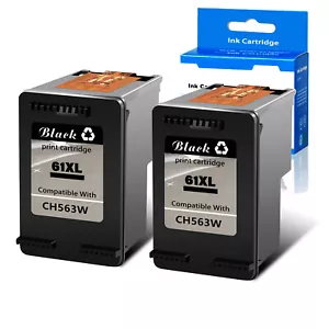 2PK 61XL cartuccia di inchiostro ricaricata nera CH563WN per HP Deskjet 1512 2512 3512 1055 - Foto 1 di 7