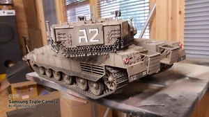 heng long 1/16 Merkava rc model tank custom airbrush camo 7.0 - Picture 1 of 20