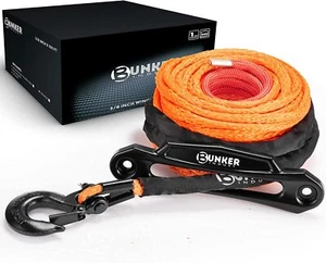 Synthetic Winch Rope Kit,3/8" x 100' 23809LBS Winch Line Cable Replacement - Picture 1 of 7