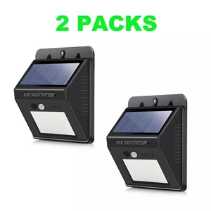 Outdoor 20 LED Solar Wall Lights Power PIR Motion Sensor Garden Yard Path Lamp - Picture 1 of 15